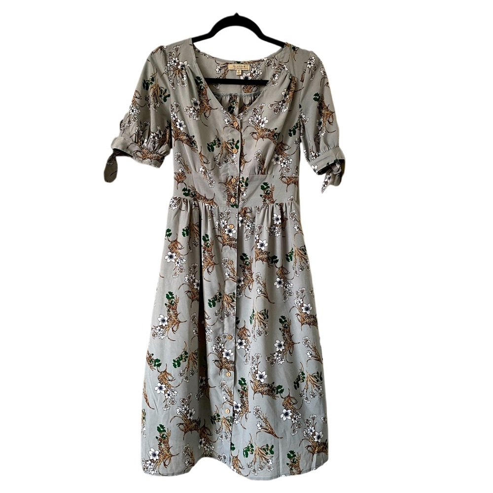 Mint Green Print Dress